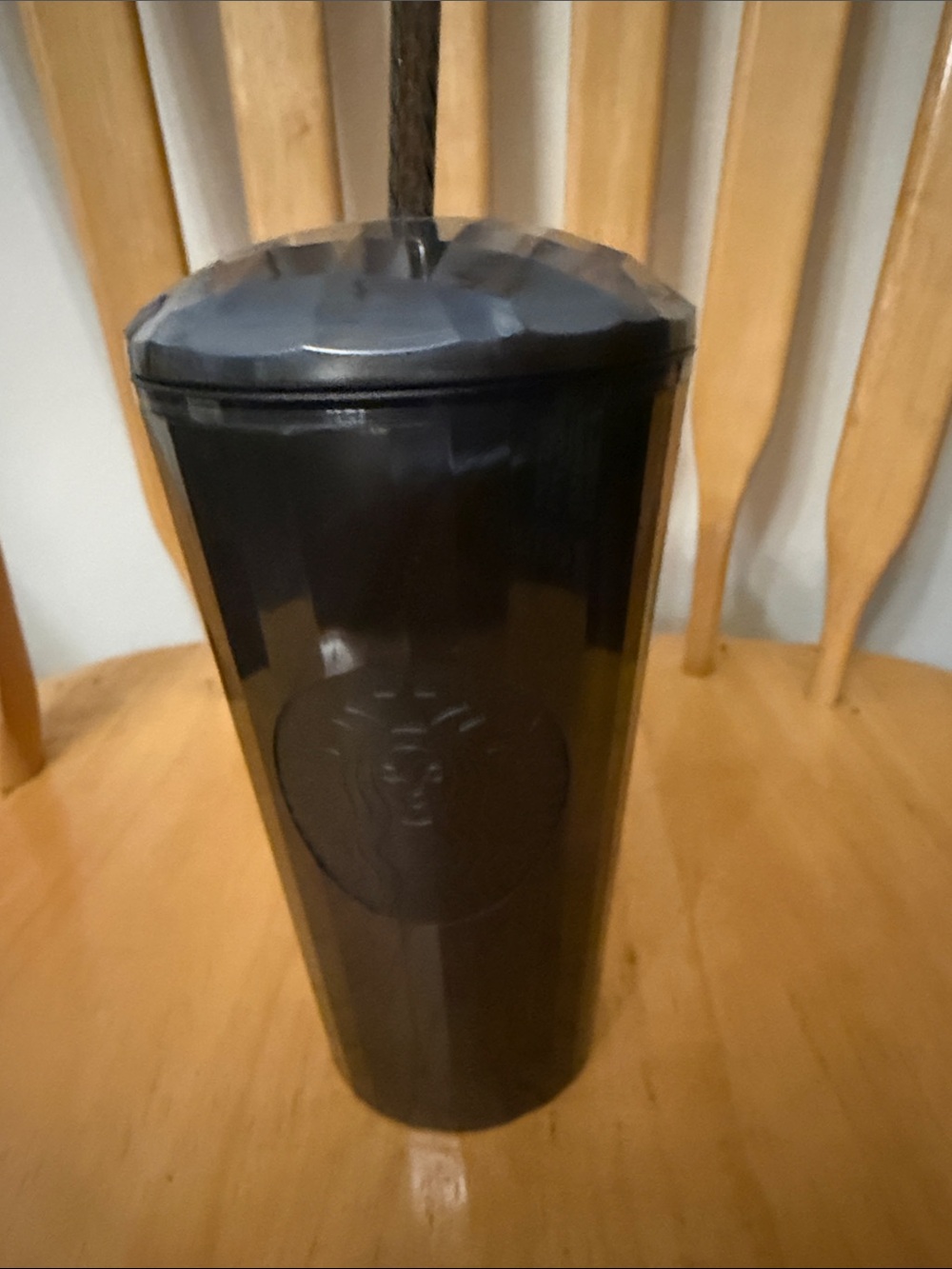 Starbucks Matte Black Tumbler with Matching Lid and Straw NWT